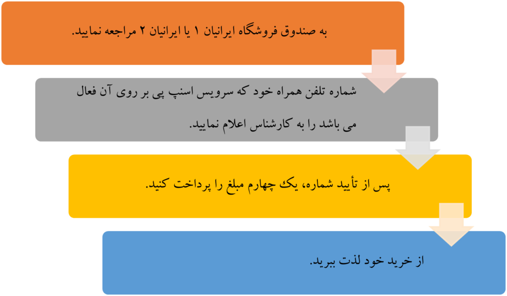 راهنمای خرید اقساطی از اسنپ پی از فروشگاه بزرگ ایرانیان